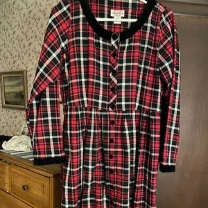Lanz of Salzburg Medium Flannel plaid dress